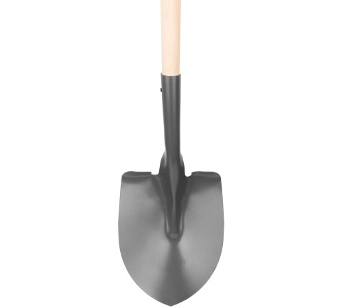 Лопата штыковая для сыпучих грузов ("Американка") с деревянным черенком и V-ручкой 230х280х1360 мм КУРС РОС