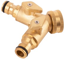 Распределитель 2-х канальный латунь FIT IT