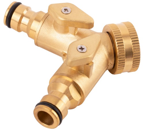 Распределитель 2-х канальный латунь FIT IT