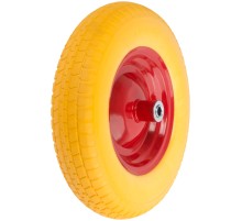 Колесо запасное полиуретановое 390х90x230 мм для тачки 77556 ( PU 4,80"/4,00"-8" ) ( посадка ширина 125 мм, диаметр 16 мм ) FIT IT