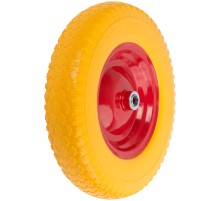 Колесо запасное полиуретановое 380х90x230 мм для тачки 77557 ( PU 4,80"/4,00"-8" ) ( посадка ширина 90 мм, диаметр 20 мм ) FIT IT