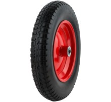 Колесо запасное полиуретановое 360х65 мм для тачек 77601 ; 77602 ; 77607 ( PU 3.25-8 ) ( посадка ширина 95 мм, диаметр 16 мм ) РОС Колесо запасное полиуретановое 360х65 мм для тачек 77601 ; 77602 ; 77607 ( PU 3.25-8 ) ( посадка ширина 95 мм, диаметр 16 мм ) РОС