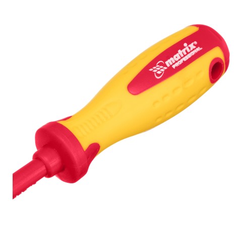 Отвертка Insulated, SL4 x 100 мм, CrMo, до 1000 В, двухкомпонентная рукоятка Matrix Professional