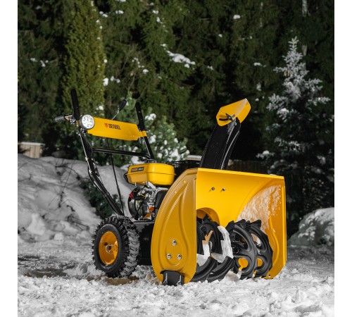 Бензиновая снегоуборочная машина SBM 610, 212 cc, ручной старт, фара Denzel Бензиновая снегоуборочная машина SBM 610, 212 cc, ручной старт, фара Denzel