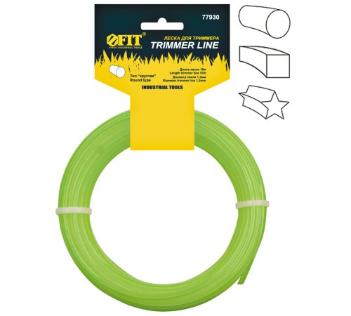 Леска для садовых триммеров "Квадрат" 1,2 мм х 15 м FIT РОС