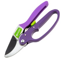 Секатор прямого реза, 200 мм, храповой механизм, металлические обрезиненные рукоятки, Palisad