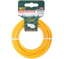 Леска для садовых триммеров "Квадрат" 3,0 мм х 15 м FIT РОС Леска для садовых триммеров "Квадрат" 3,0 мм х 15 м FIT РОС