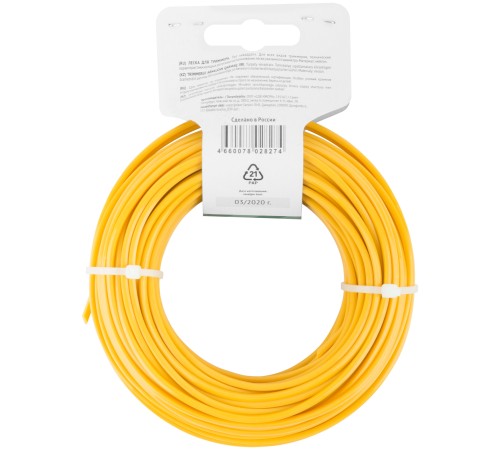 Леска для садовых триммеров "Квадрат" 3,0 мм х 25 м FIT РОС Леска для садовых триммеров "Квадрат" 3,0 мм х 25 м FIT РОС