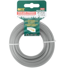 Леска для садовых триммеров усиленная, полиамидная жила, "Квадрат" 2,4 мм х 15 м FIT РОС Леска для садовых триммеров усиленная, полиамидная жила, "Квадрат" 2,4 мм х 15 м FIT РОС