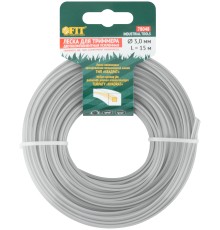 Леска для садовых триммеров усиленная, полиамидная жила, "Квадрат" 3,0 мм х 15 м FIT РОС Леска для садовых триммеров усиленная, полиамидная жила, "Квадрат" 3,0 мм х 15 м FIT РОС
