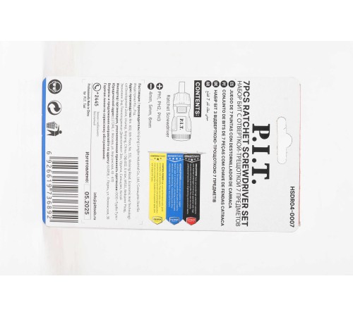 Набор бит с рукояткой P.I.T. ADVANCE HSDR04-0007