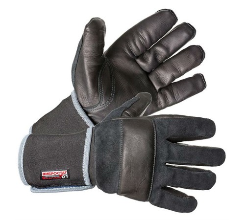 Перчатки АМПАРО™ Вибростат 01 (кожа/полиэфир+вспененный полимер Airgel), 417712