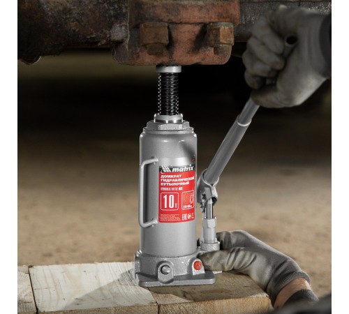 Домкрат гидравлический бутылочный, 10 т, высота подъема 230-460 мм Matrix