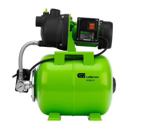 Насосная станция НС850-П, 850 Вт, напор 42 м, 3500 л/ч, ресивер 19 л Сибртех