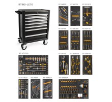 RUNTEC RT-HT273IND-LE7G Тележка инструментальная Limited Edition 7 полочная Industrial серая с комплектом инструмента, 273 предмета