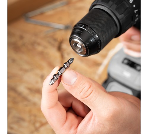 Набор бит двухстор., PH2-PH2х45мм, PZ2-PZ1х45мм, сталь S2, 2 шт. Gross