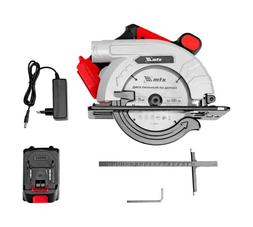Пила циркулярная аккумуляторная CCSU-20-165, 165 мм, Li-Ion, 20 В// MTX