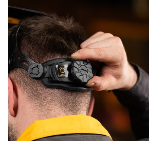 Щиток защитный лицевой (маска сварщика) F9, см. окно 100x60, Real Color, DIN 4-8/9-13// Denzel