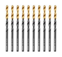 Сверло по металлу, 4 мм, HSS-Tin, Golden Tip, 10 шт. Denzel Сверло по металлу, 4 мм, HSS-Tin, Golden Tip, 10 шт. Denzel
