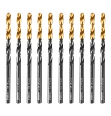 Сверло по металлу, 4 мм, HSS-Tin, Golden Tip, 10 шт. Denzel Сверло по металлу, 4 мм, HSS-Tin, Golden Tip, 10 шт. Denzel