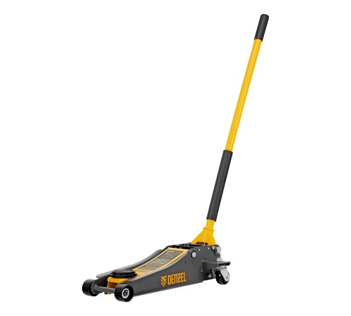 Домкрат гидравлический подкатной, 2,5 т, 85-430 мм, быстрый подъем, низкий подхват, проф. Denzel