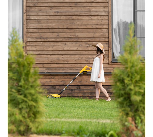 Портативная аккумуляторная газонокосилка CLM-22, Li-ion, 20В, 220 мм // Denzel