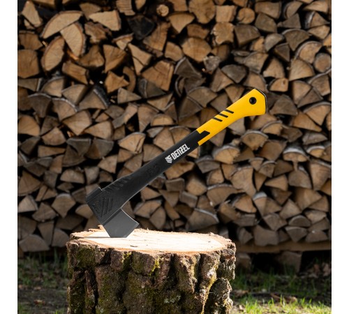 Топор-колун, F5, 1100 гр, двухкомпонентная рукоятка, 500 мм// Denzel