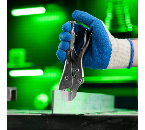 Зажим ручной, усиленный, плоский захват, 180 мм Сибртех