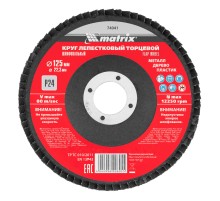 Круг лепестковый торцевой, P 24, 125 х 22.2 мм Matrix