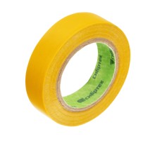 Изолента ПВХ, 15 мм х 10 м, желтая Сибртех