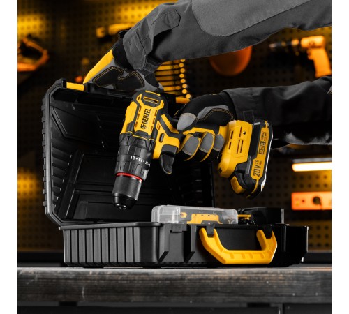 Дрель-шуруповерт аккумуляторная ударная бесщет. CIDH-BL-20, Li-Ion, 20 В// Denzel