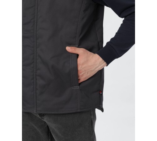 Жилет утепленный Грей (тк.Балтекс,210), т.серый/красный