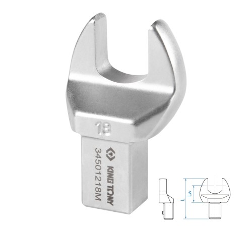 Насадка рожковая серии "FIT", 18 мм, 14х18 мм KING TONY 34501218M