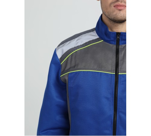 Костюм Практик-2 СОП CH (тк.Смесовая,210) п/к, васильковый/серый