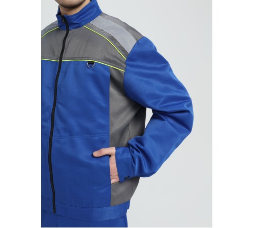 Костюм Практик-2 СОП CH (тк.Смесовая,210) п/к, васильковый/серый