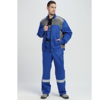 Костюм Практик-2 СОП CH (тк.Смесовая,210) п/к, васильковый/серый