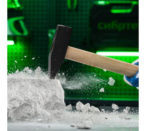 Молоток слесарный 1000 г, квадратный боек, деревянная рукоятка Сибртех