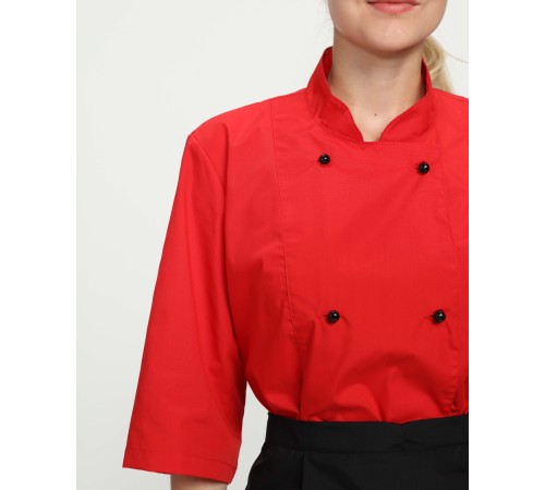 Костюм женский повара Шеф (тк.ТиСи), черный/красный