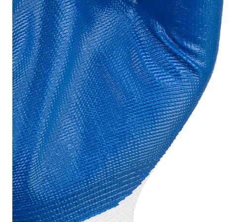 Перчатки полиэфирные с синим нитрильным покрытием, размер 9, 13 класс вязки// Сибртех