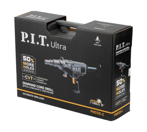Дрель алмазного сверления сетевая P.I.T. ULTRA PWD120-C