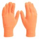 Перчатки трикотажные, акрил, двойные, оранжевый, двойная манжета Сибртех