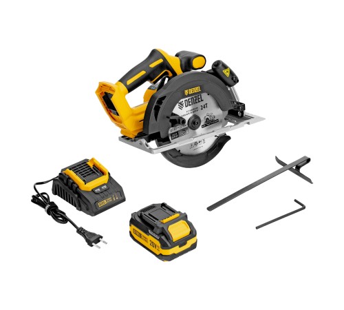 Пила циркулярная аккумуляторная бесщет. CCSH-BL-20-185, 185 мм, Li-Ion, 20 В// Denzel