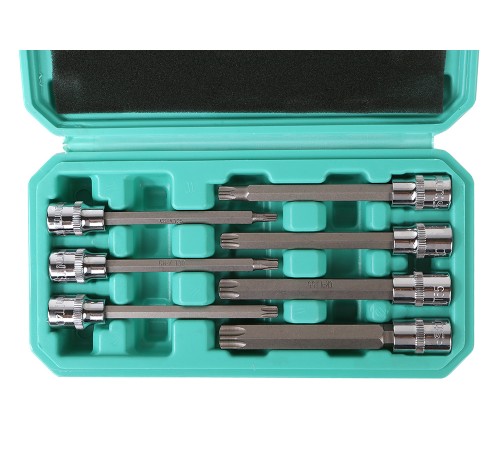 Набор головок TORX 3/8&ampquot, 110мм, T25-60, 7шт, пластиковый кейс, СrV Sturm!