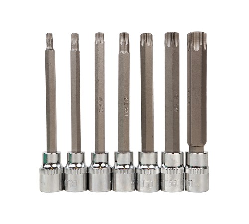 Набор головок TORX 3/8&ampquot, 110мм, T25-60, 7шт, пластиковый кейс, СrV Sturm!