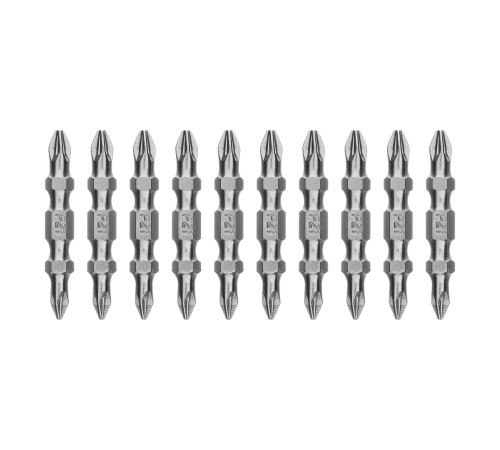 Бита двухстор., PZ2-PZ1х45мм, сталь S2, 10шт. Gross