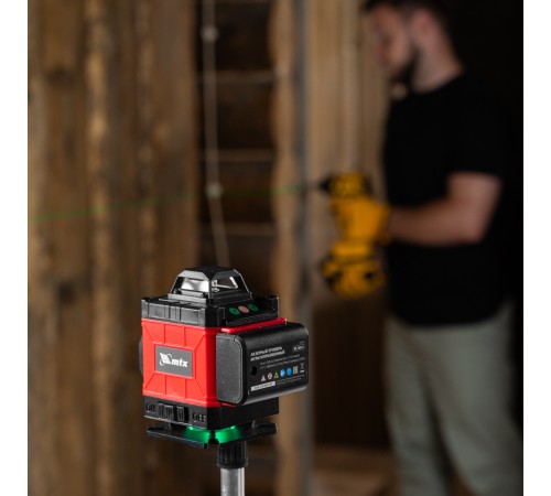 Лазерный уровень м-призм. ML 360-4 Pro SET, 30 м, акк. Li 3000 мАч, состоит из 2 частей MTX