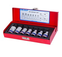 Набор торцевых насадок 1/2", Spline, M6-M18, L = 60 мм, 7 предметов  KING TONY 4117PR