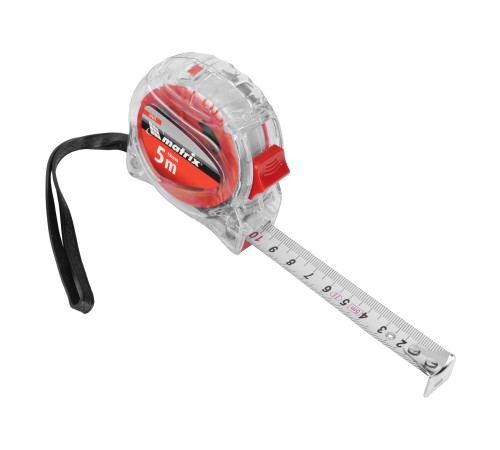 Рулетка Crystal,5 м х 19 мм,корпус из поликарбоната Matrix