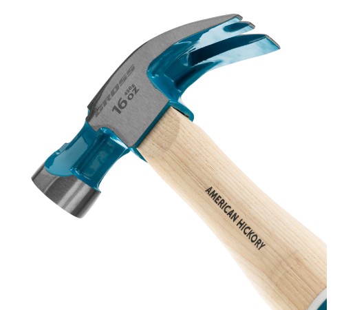 Молоток-гвоздодер, 450 г, угол 45, магнит, обрезиненная рукоятка American hickory GROSS Молоток-гвоздодер, 450 г, угол 45, магнит, обрезиненная рукоятка American hickory GROSS