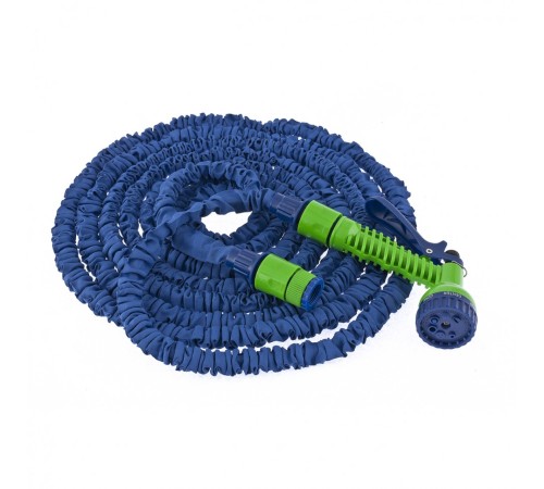 Набор поливочный, растягивающийся шланг 20 м, 7 режимов пистолет, соединитель, адаптер Сибртех